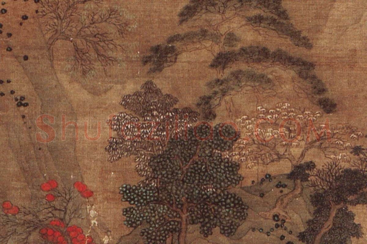 赵孟頫山水人物《蜀道难》局部 (8)
