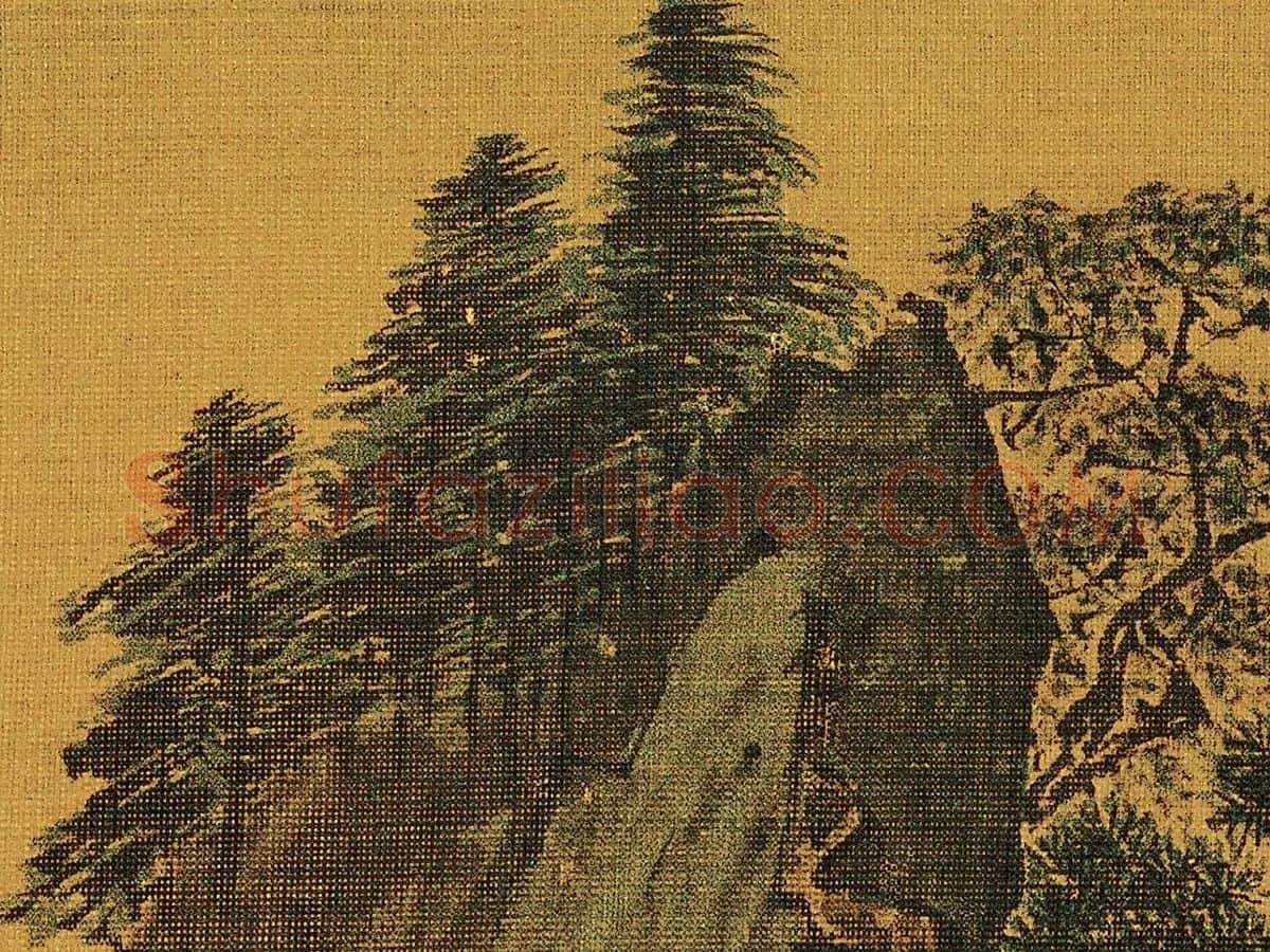 李唐《松湖钓隐图》团扇山水局部 (4)