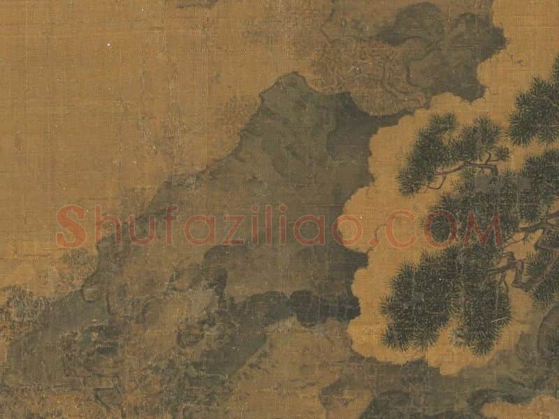 李唐山水页《坐石看云》局部03