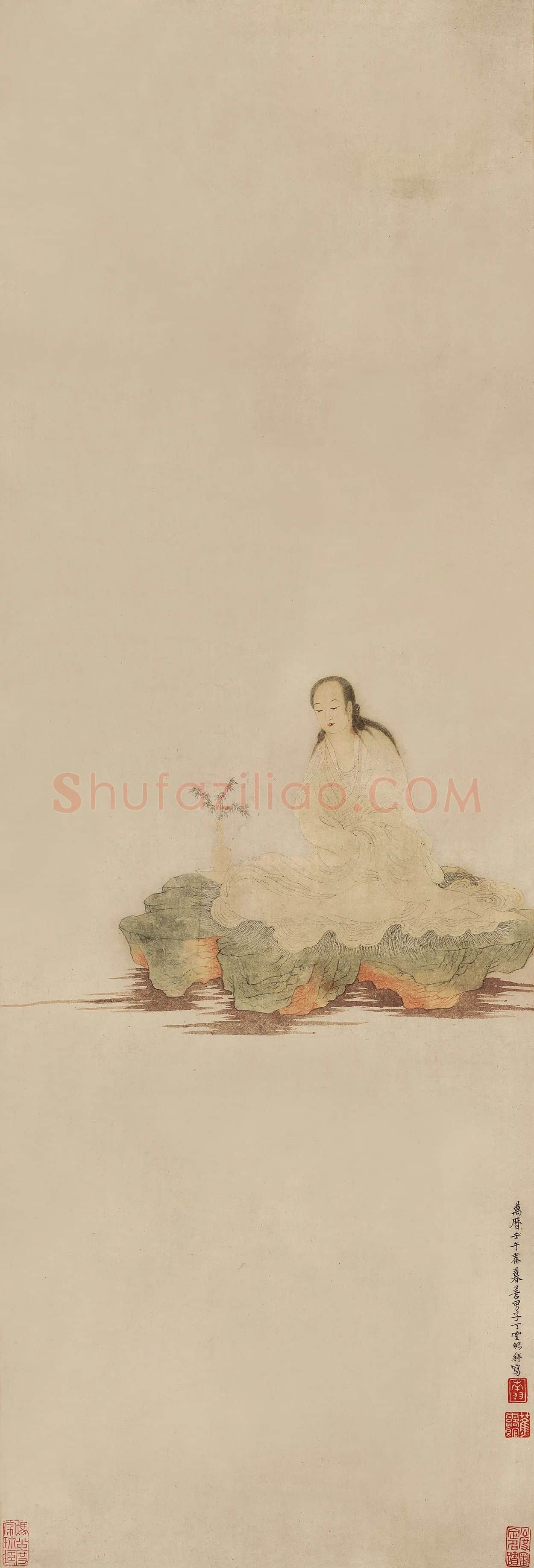 丁云鹏《观音图》轴