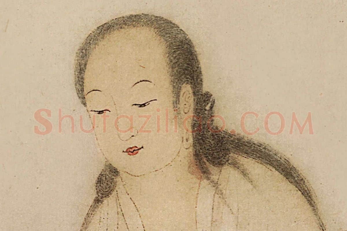 丁云鹏《观音图》轴局部 (1)