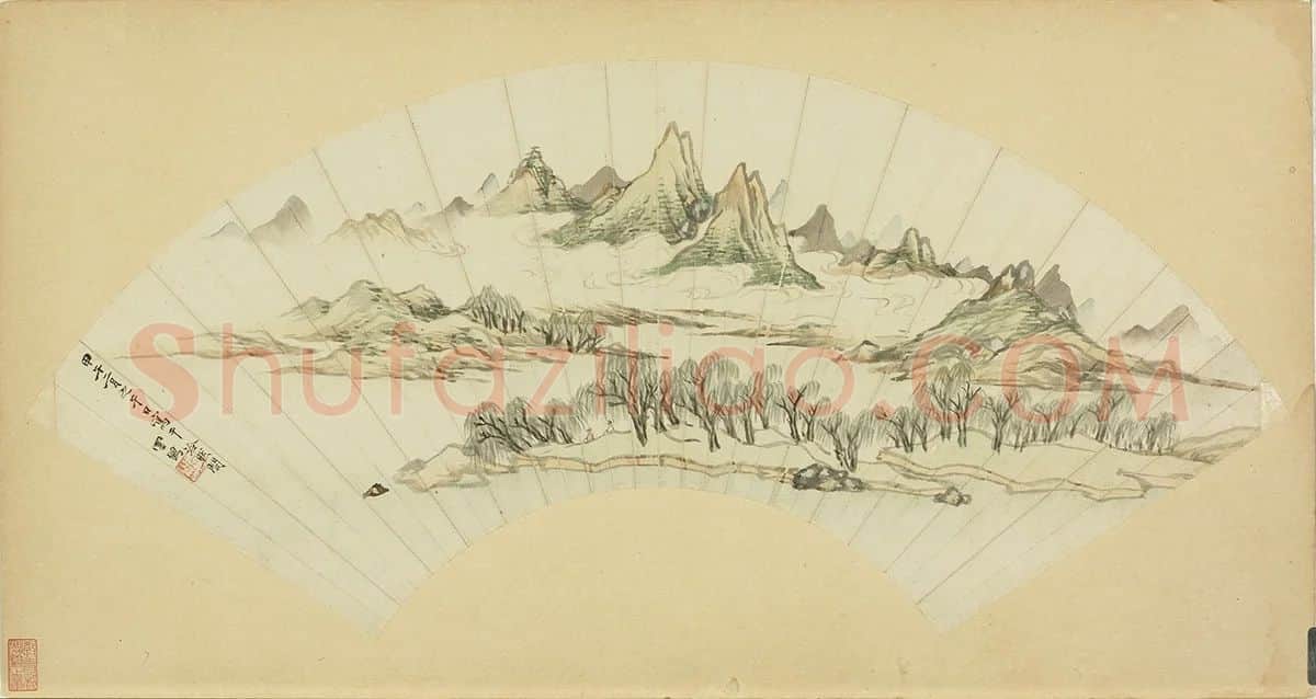 丁云鹏设色山水