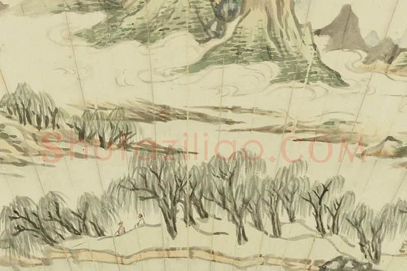 丁云鹏山水扇面局部-03