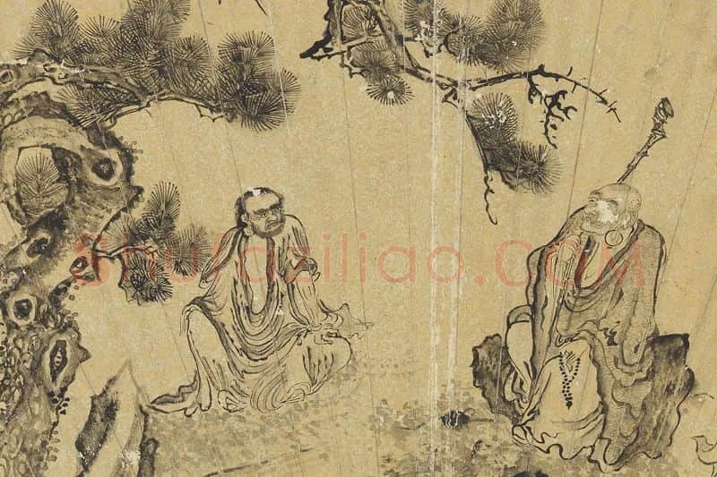 丁云鹏山水扇面局部-05