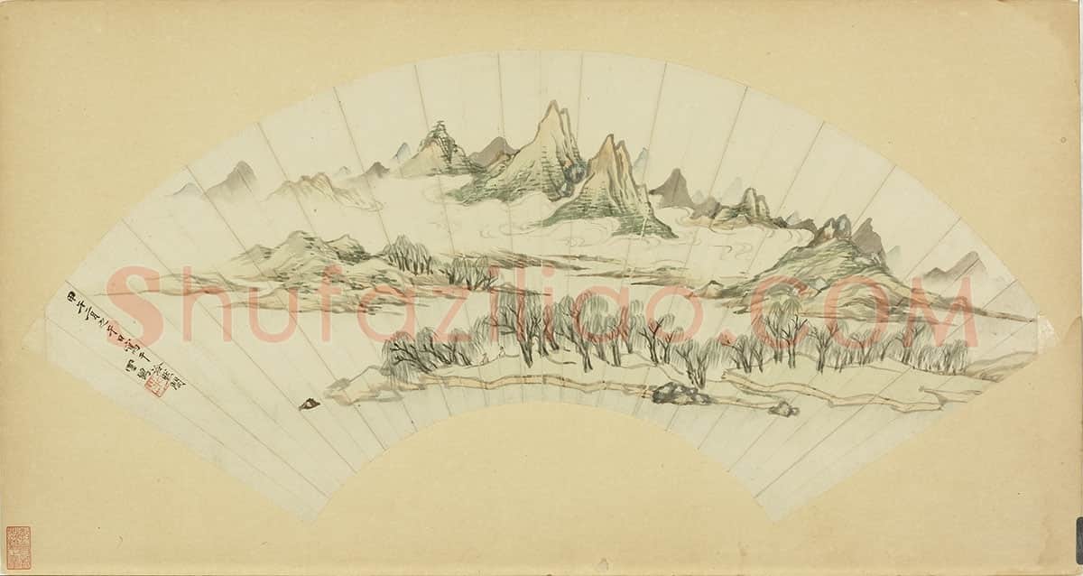 丁云鹏设色山水