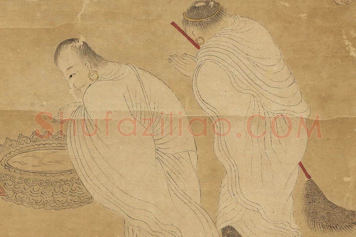 丁云鹏《扫象图》局部 (4)
