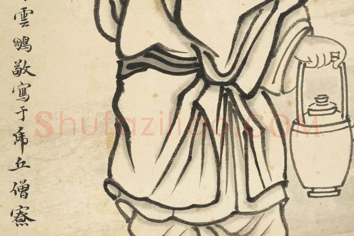丁云鹏《画应真像》轴局部 (1)