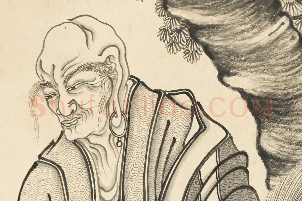 丁云鹏《画应真像》轴局部 (3)