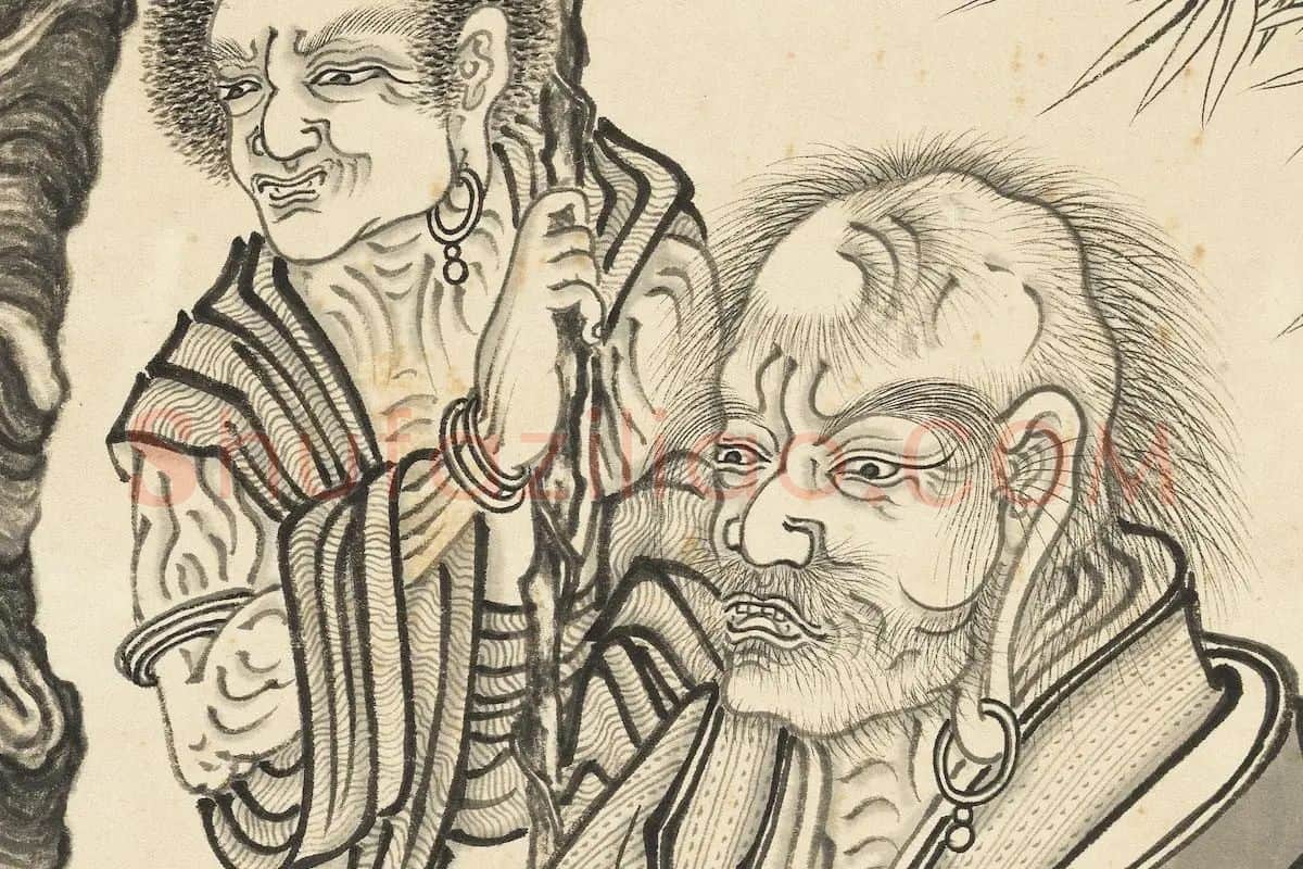 丁云鹏《画应真像》轴局部 (4)