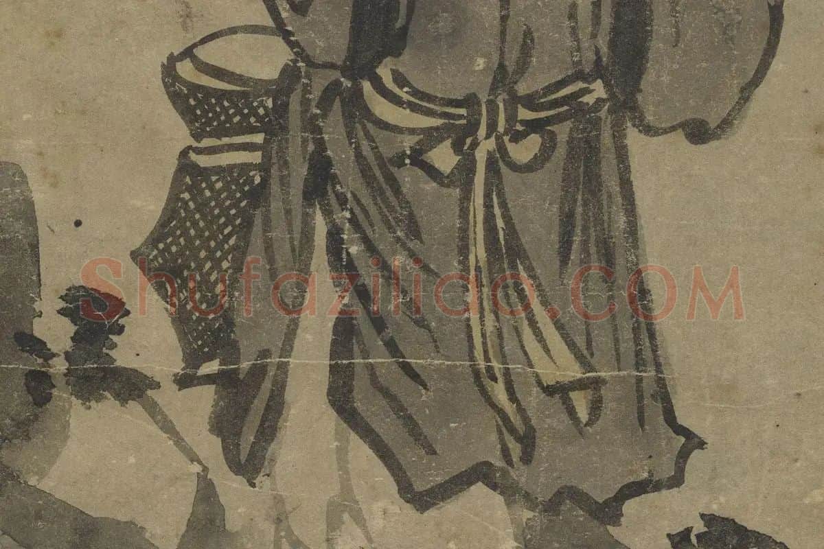 杨维桢绘画《铁笛图》局部 (4)