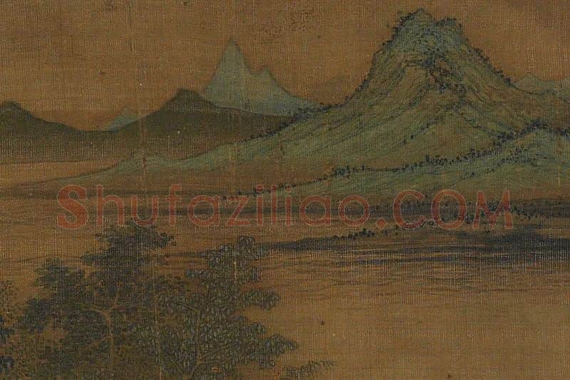 李唐山水团扇《竹阁延宾》局部 (2)