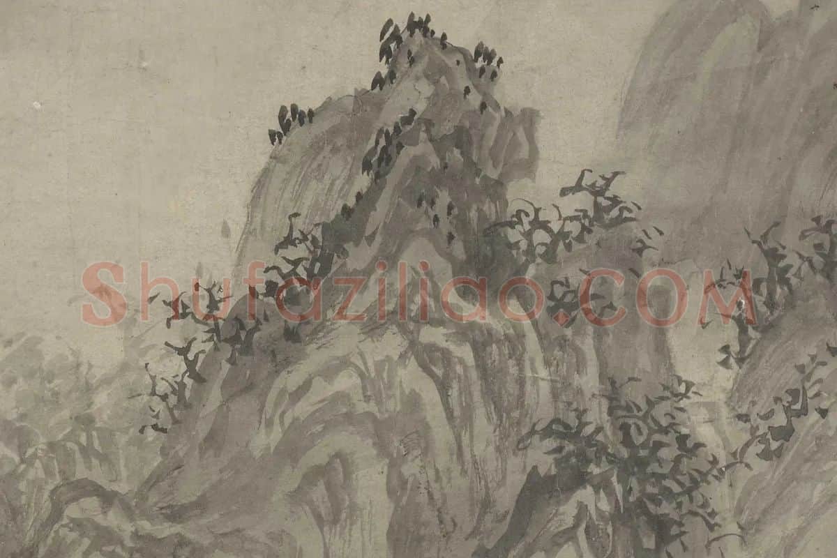 南宋·赵黻《江山万里图》高清大图局部细节 (2)