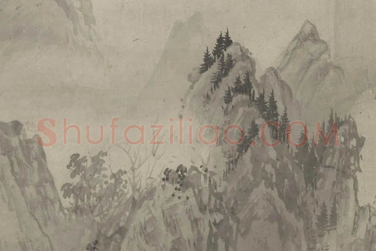 南宋·赵黻《江山万里图》高清大图局部细节 (3)