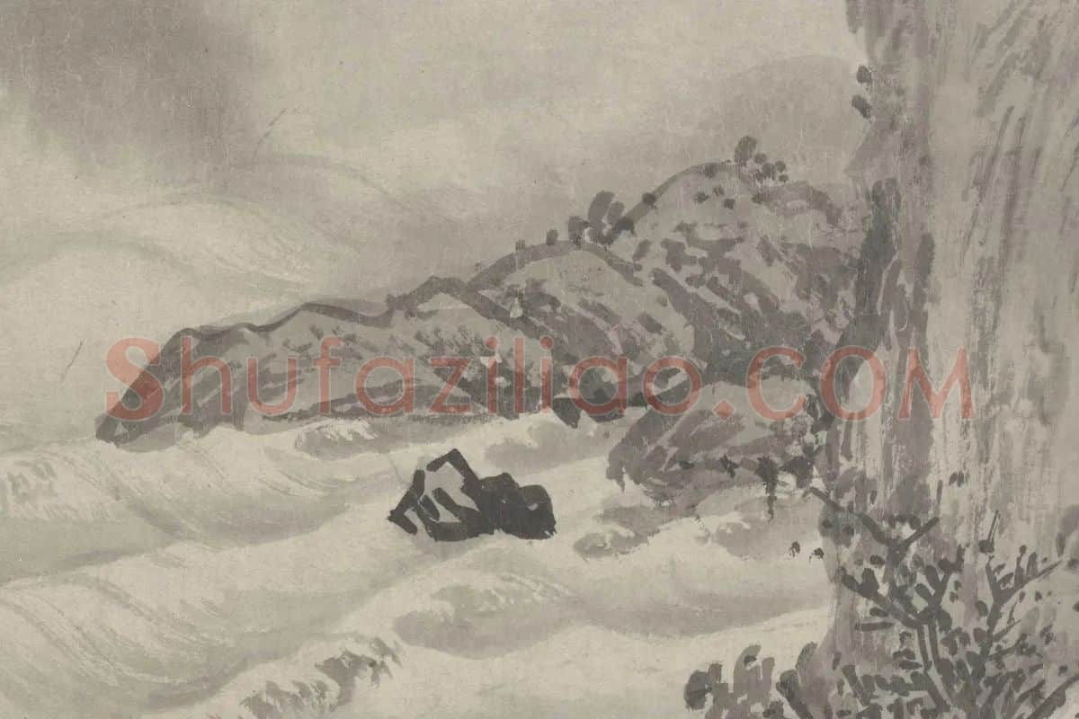 南宋·赵黻《江山万里图》高清大图局部细节 (15)