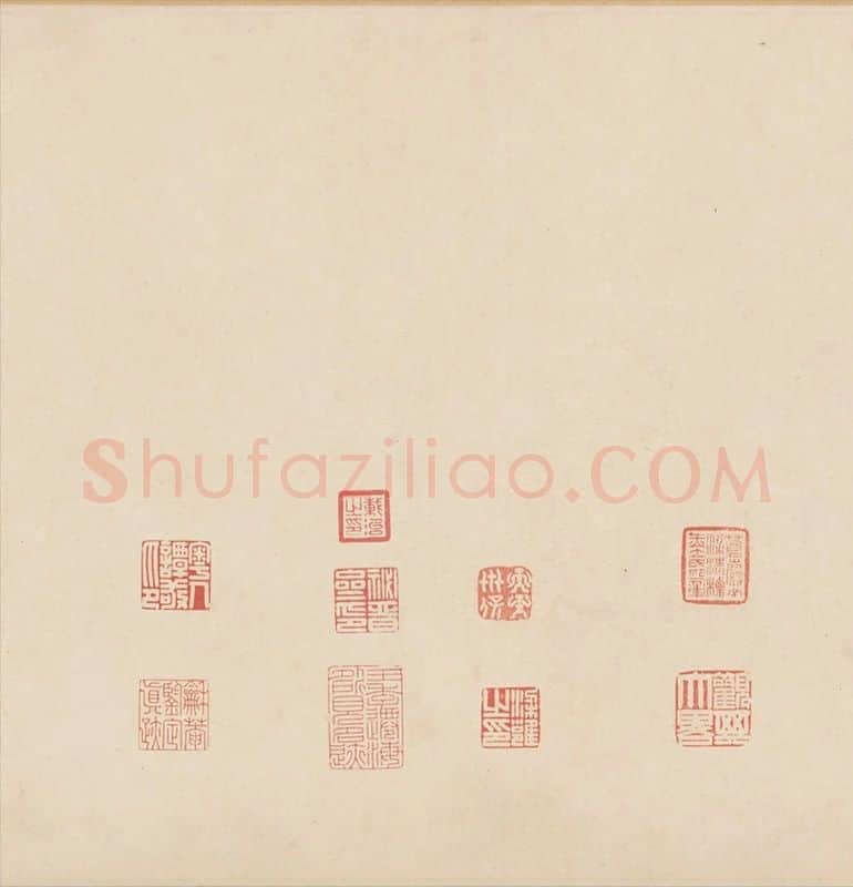 赵孟頫山水画《双松平远图》全卷_01