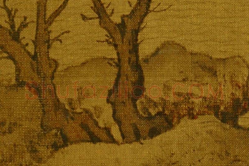 赵雍《澄江寒月图》高清局部 (3)