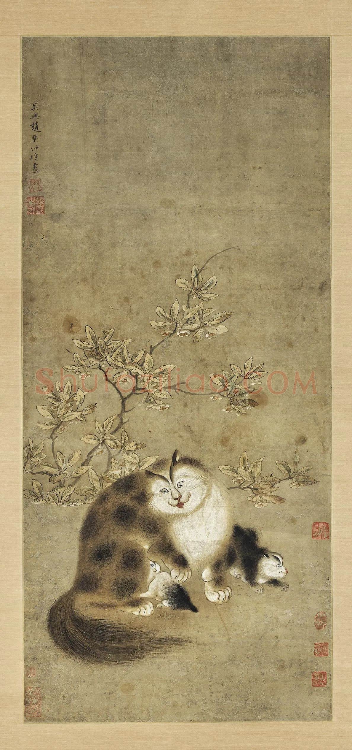 赵雍《子母猫图》