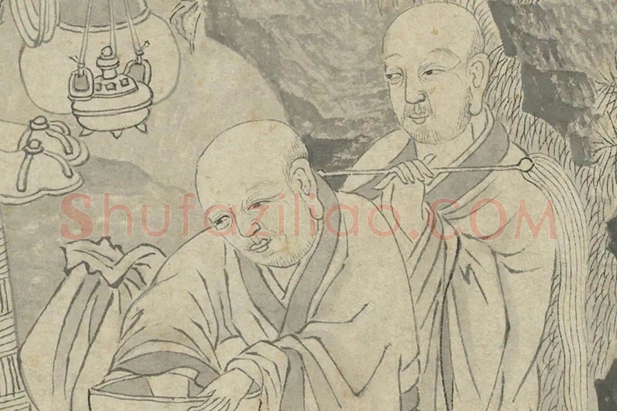 丁云鹏《十六应真卷》局部 (2)