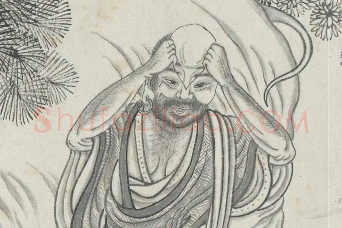 丁云鹏《应真云汇》卷局部 (3)