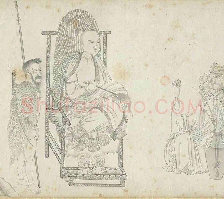 丁云鹏白描《应真卷》_13
