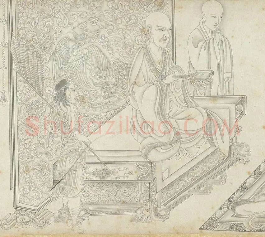丁云鹏白描《应真卷》_18