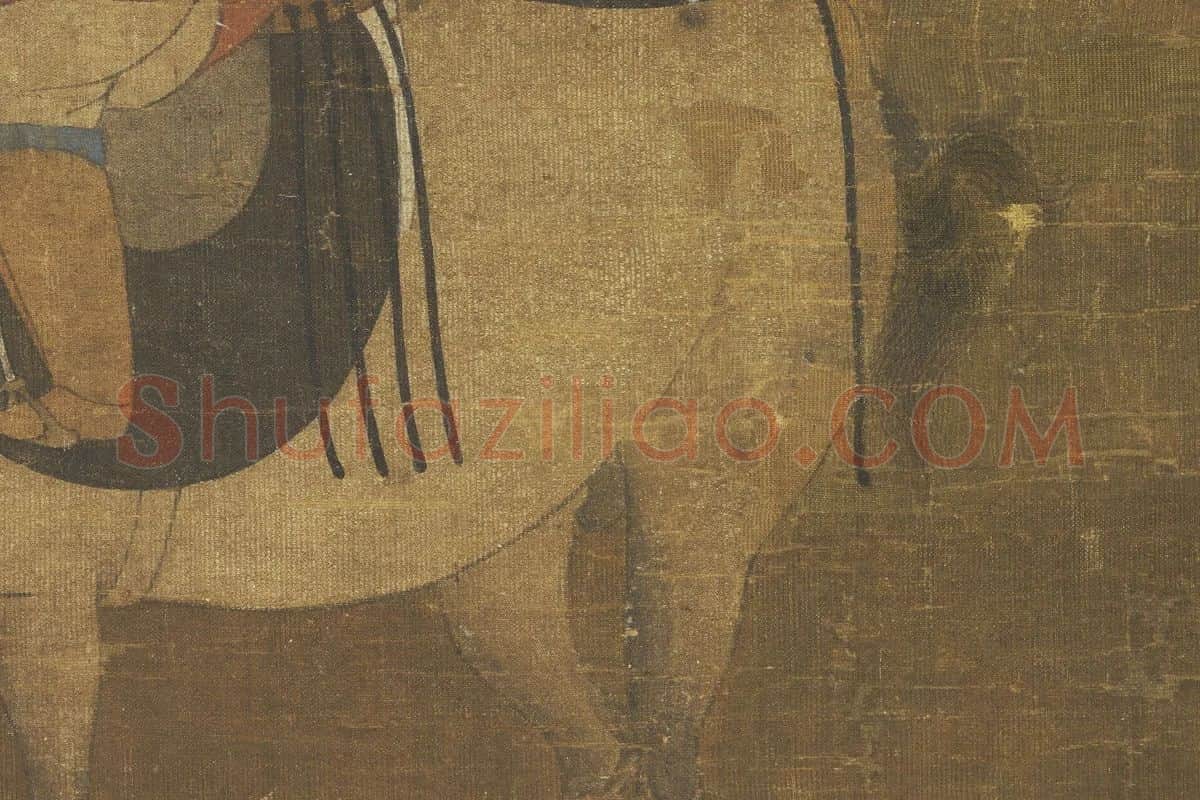 赵雍《春郊游骑图》局部 (3)
