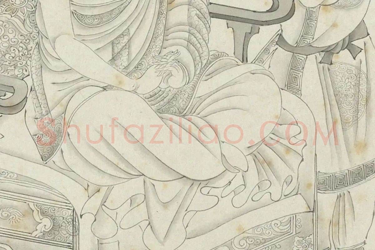 丁云鹏白描《应真卷》局部 (3)