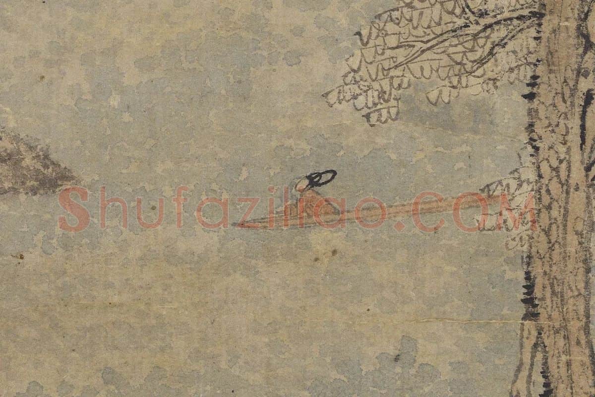 赵雍山水画《采菱图》局部 (1)