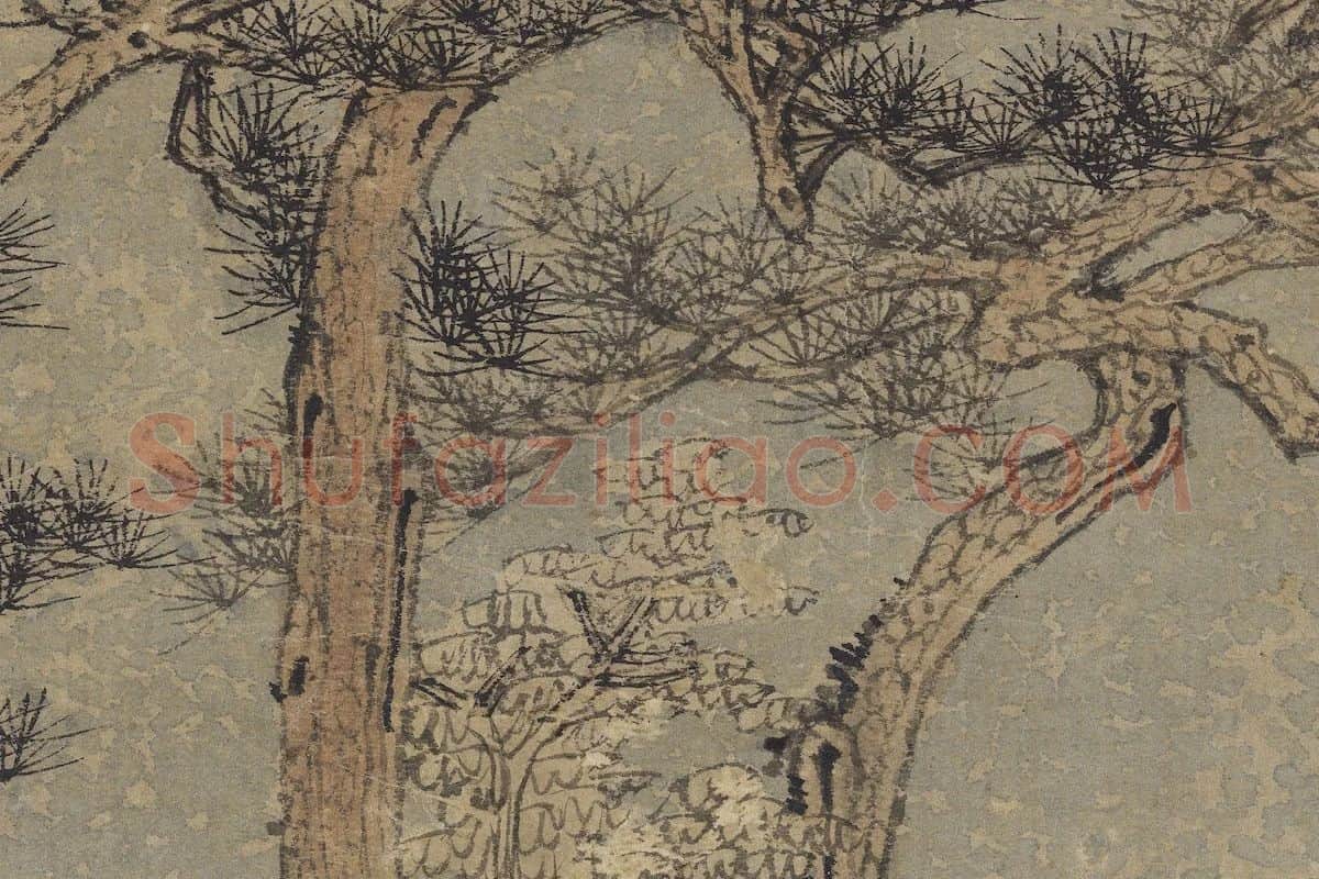 赵雍山水画《采菱图》局部 (3)