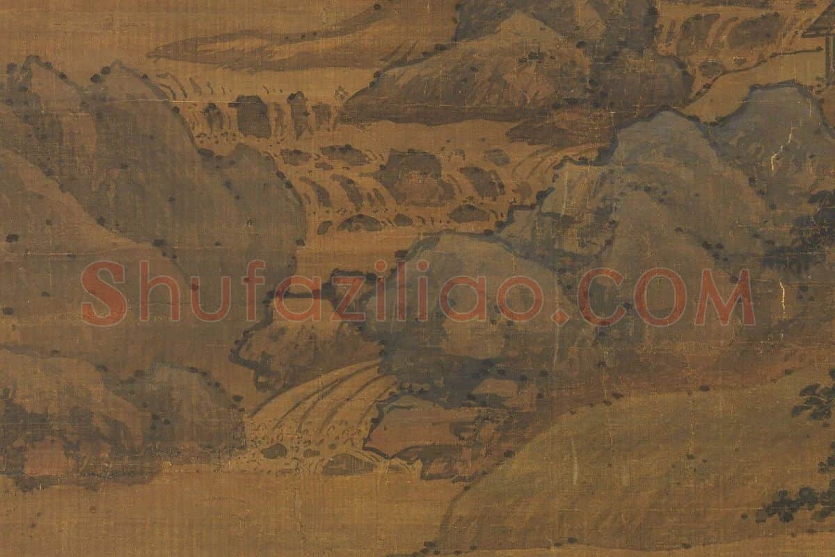 赵雍山水画《江山放艇图》局部 (4)