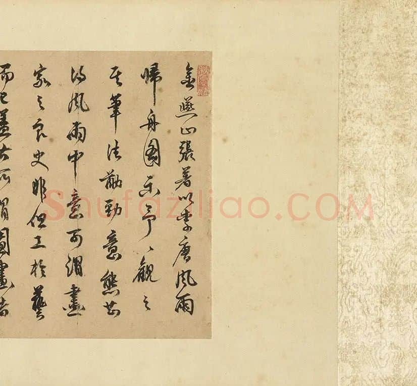 李唐山水人物画《风雨归舟》卷_05