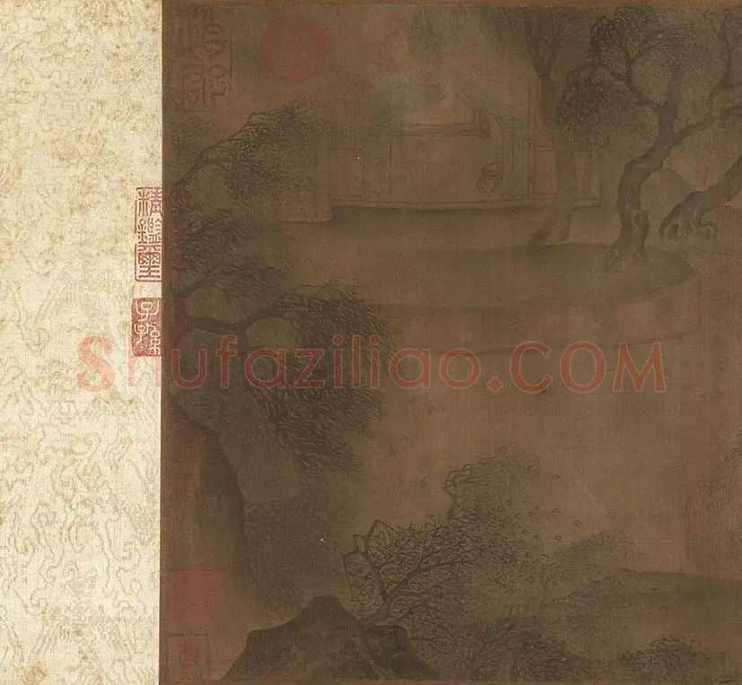 李唐山水人物画《风雨归舟》卷_06