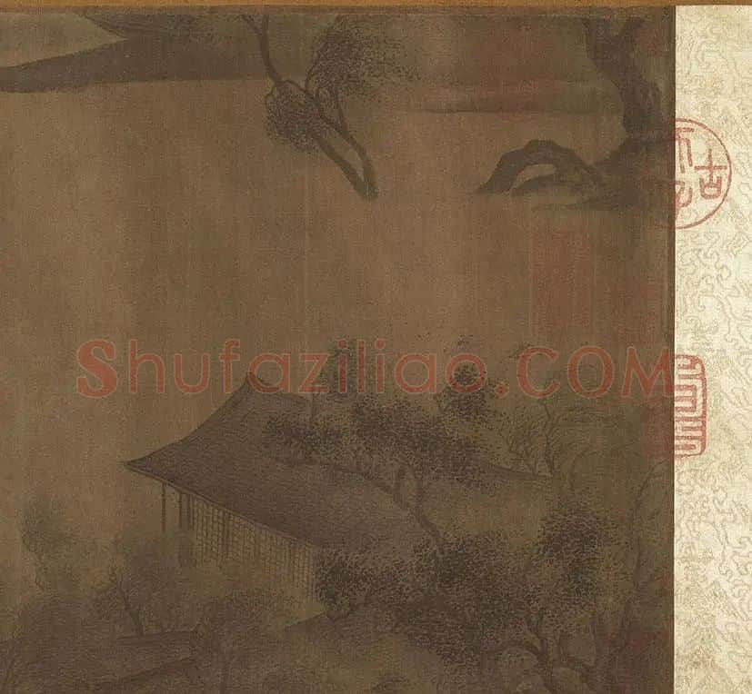 李唐山水人物画《风雨归舟》卷_11