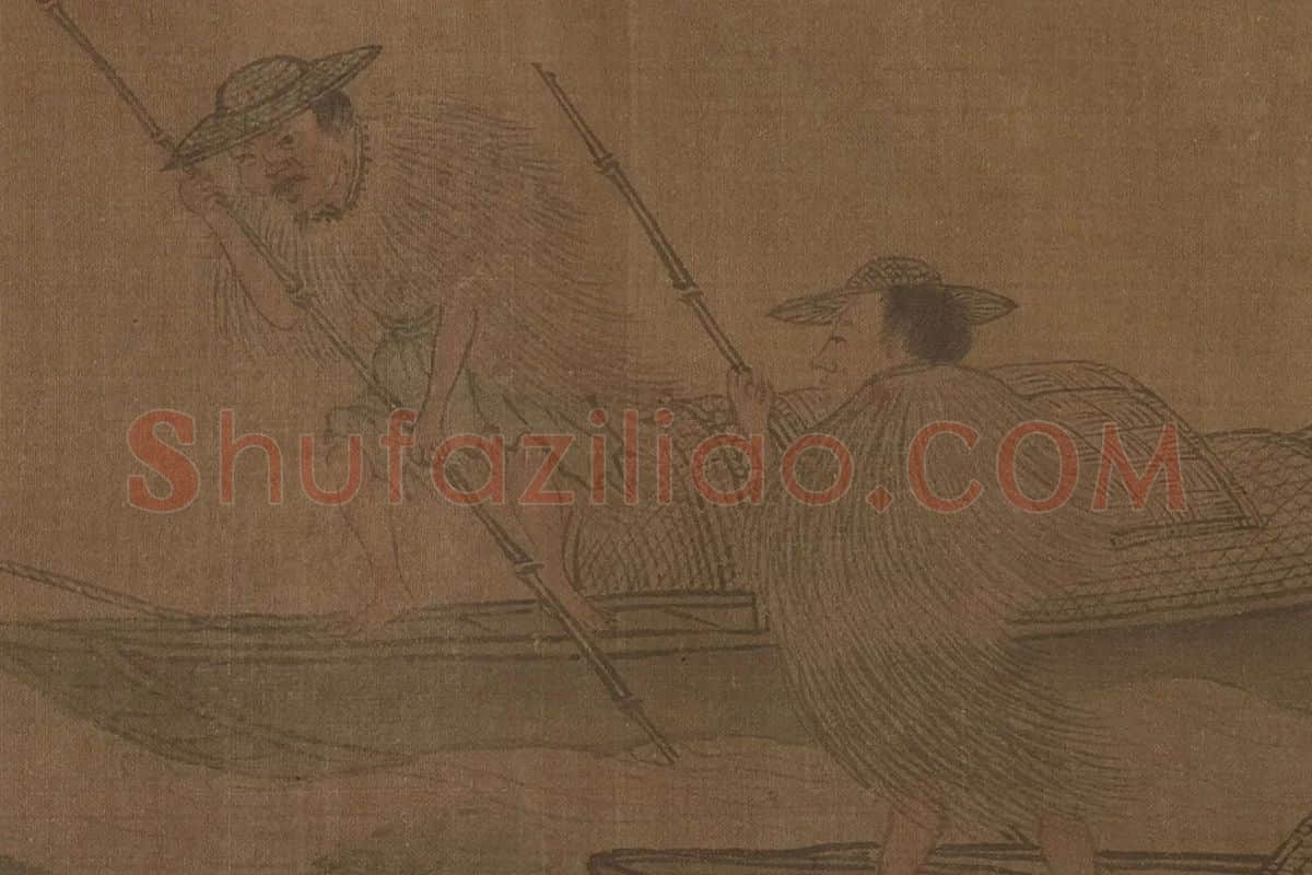 李唐山人物《风雨归舟卷》局部 (4)