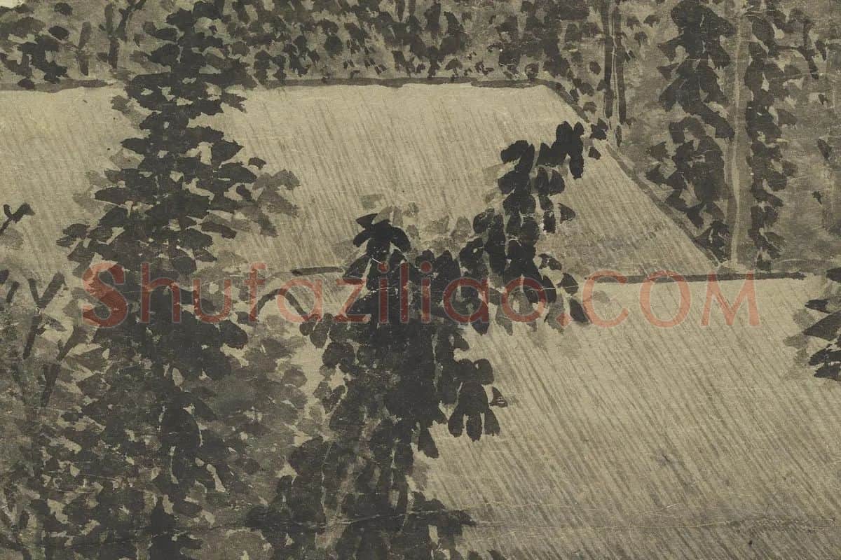 赵孟頫山水画《夏木垂阴图》局部-(4)