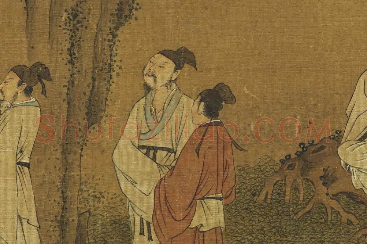 山水人物画《西园雅集图》局部 (6)