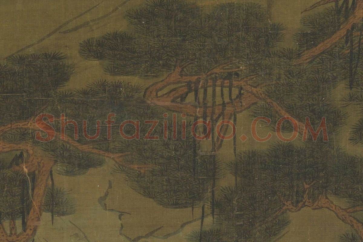 山水人物画《松阴高士图》局部 (3)