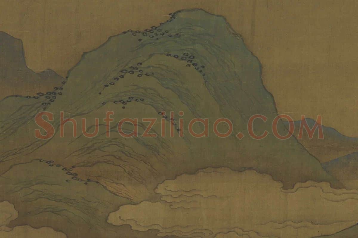 山水人物画《松阴晚棹图》局部 (3)