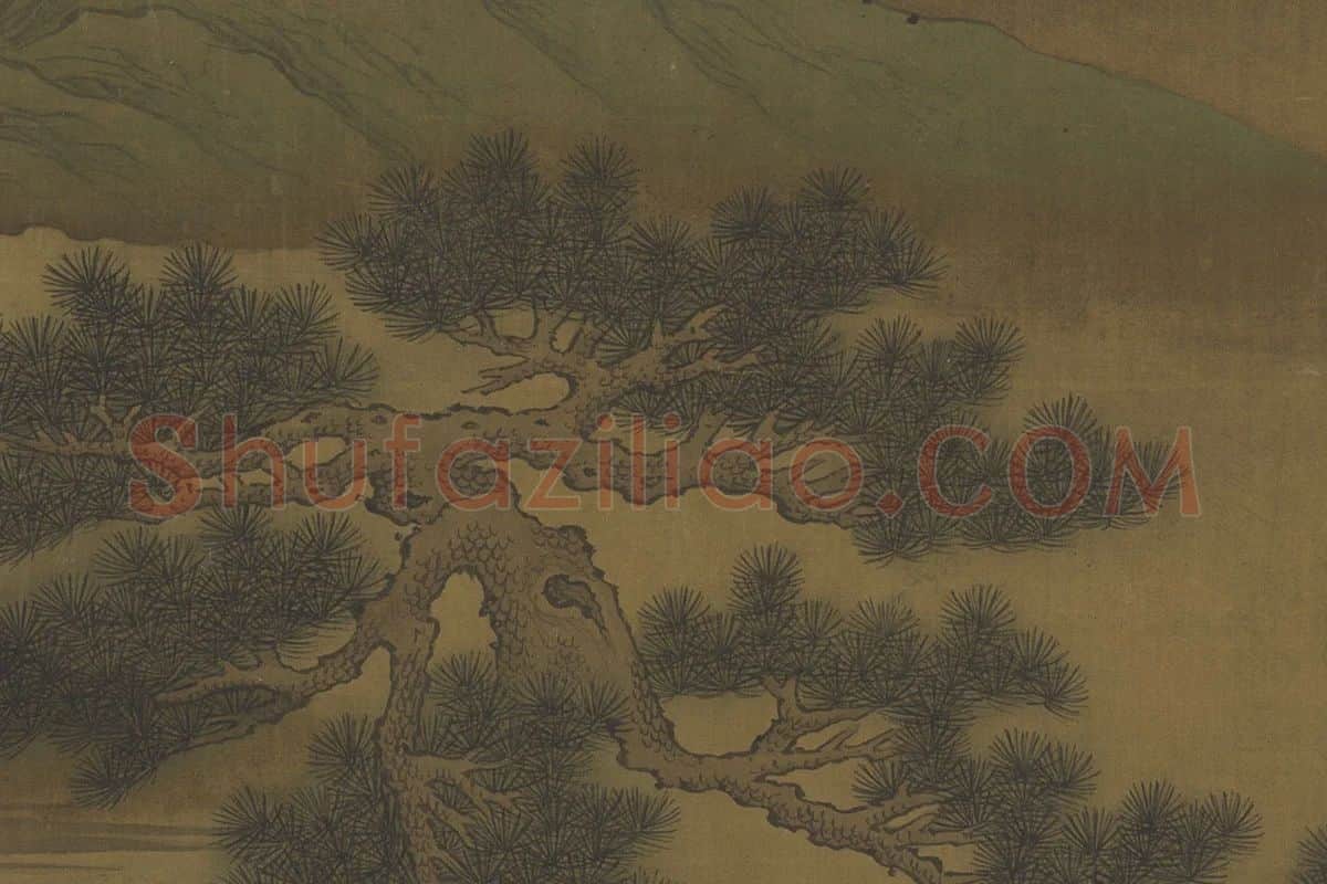 山水人物画《松阴晚棹图》局部 (6)