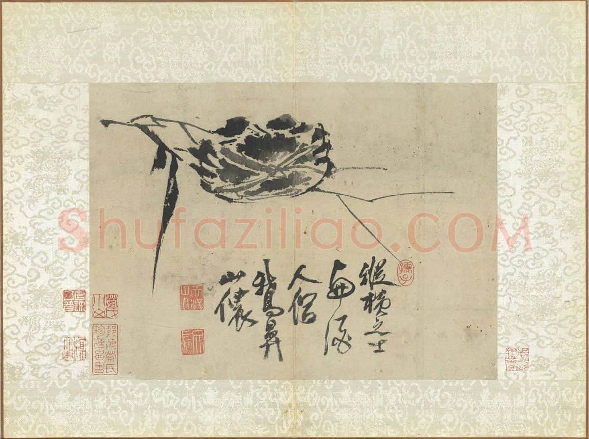 徐渭《水墨画芦蟹》