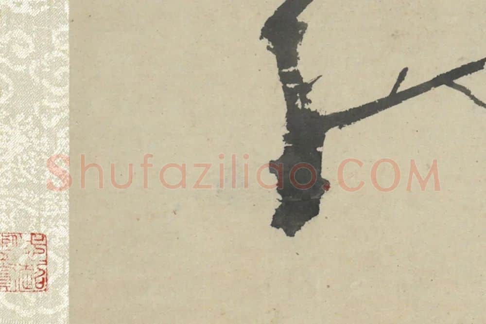 徐渭写意画《水墨直幅画石榴》 (2)