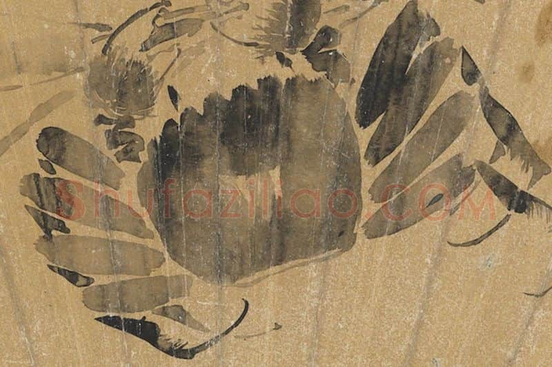 徐渭《秋蟹》扇面局部 (1)