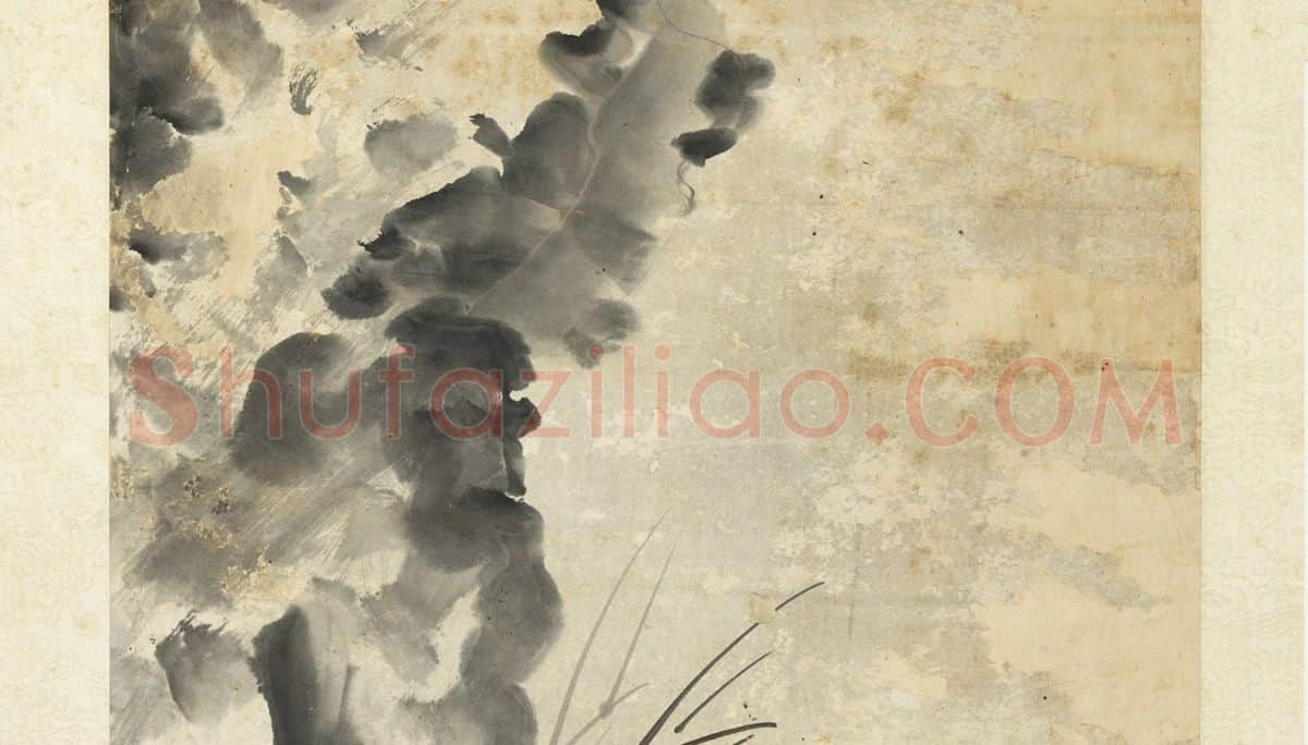 徐渭水墨画《牡丹》_04