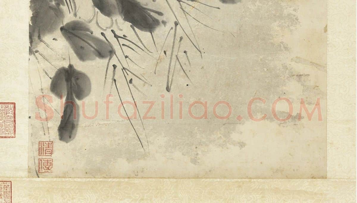 徐渭水墨画《牡丹》_06
