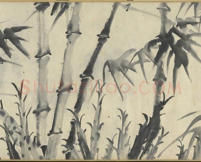 徐渭水墨画竹卷_05