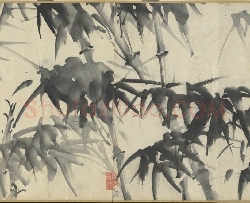 徐渭水墨画竹卷_06