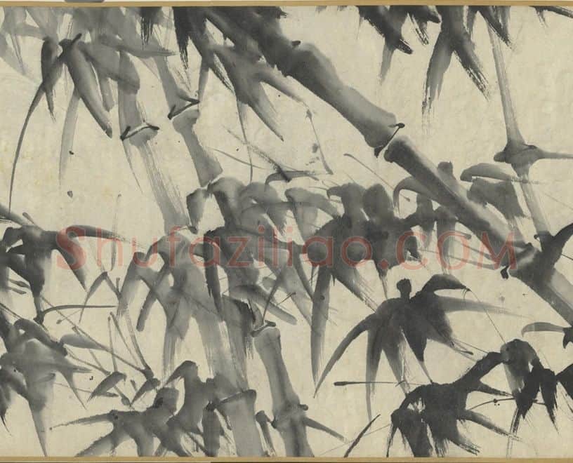 徐渭水墨画竹卷_07