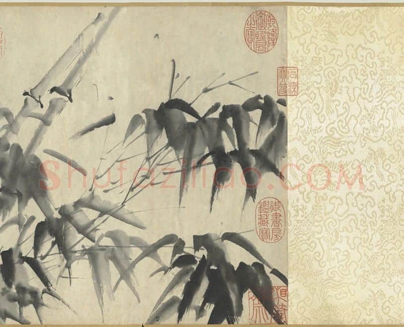 徐渭水墨画竹卷_09
