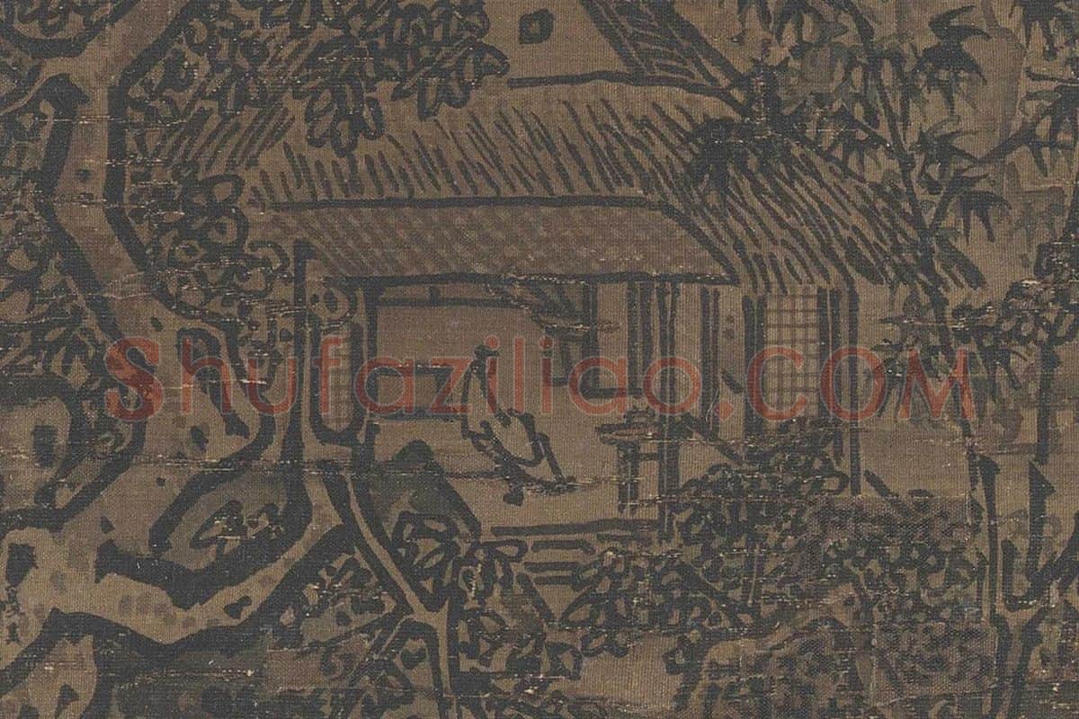 南宋·夏圭《梧竹溪堂》局部 (1)