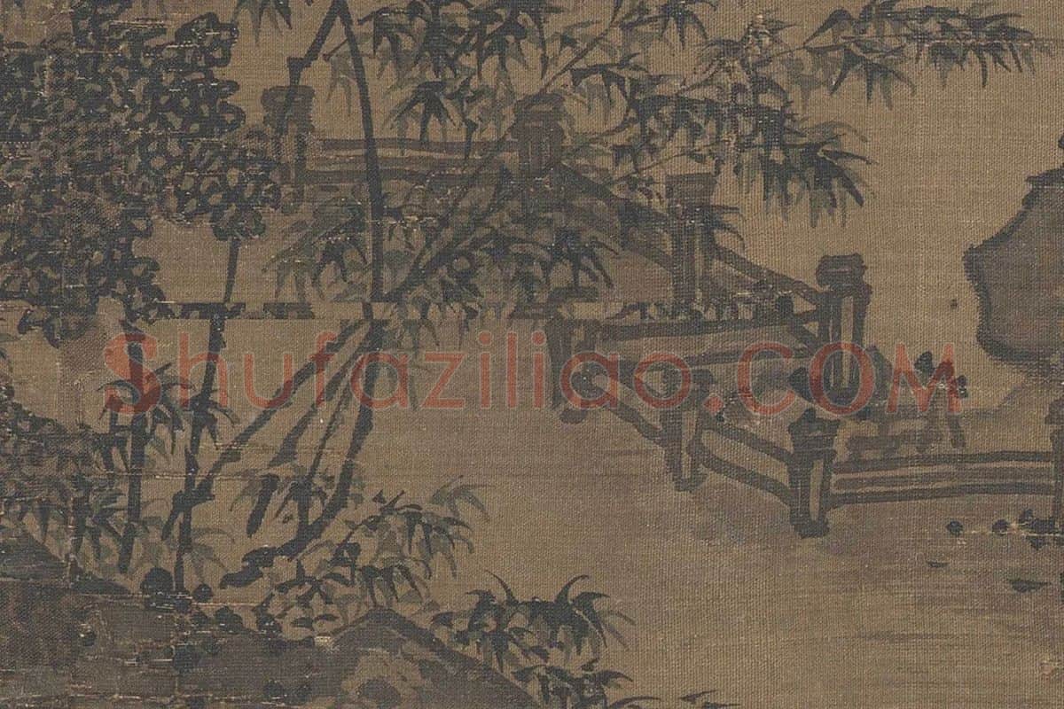 南宋·夏圭《梧竹溪堂》局部 (2)